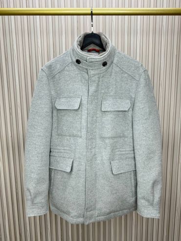 Кашемировая куртка со съемным воротником из овчины. Loro Piana LUX-129053