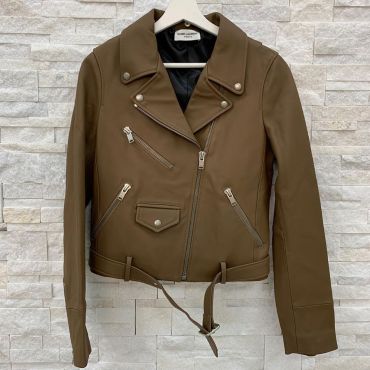 Куртка женская кожаная Yves Saint Laurent LUX-18541