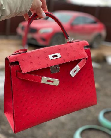 Сумка женская Kelly Ostrich, 28 cm  Hermes LUX-30418