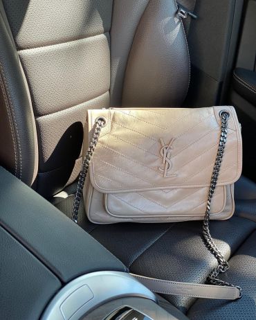 Сумка женская NIKI MEDIUM IN CRINKLED VINTAGE LEATHER Yves Saint Laurent LUX-31068