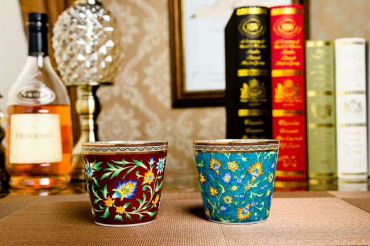 Набор из 2-х стаканов в деревянной коробке Hermes LUX-22167