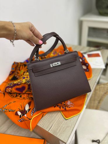  Сумка женская  Kelly, 25 cm, Rouge H color Hermes LUX-58559