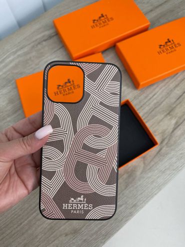 Чехол на IPhone 13 pro max  Hermes LUX-65837