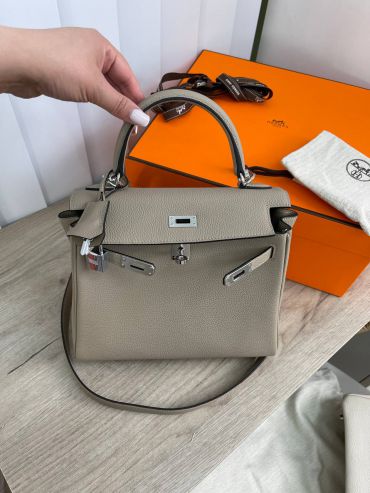 Сумка женская Kelly 25 cm, togo Hermes LUX-70769