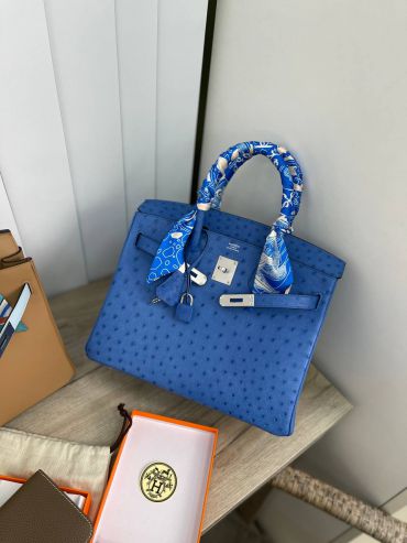 Сумка женская Birkin 30 cm Ostrich PHW Hermes LUX-74072