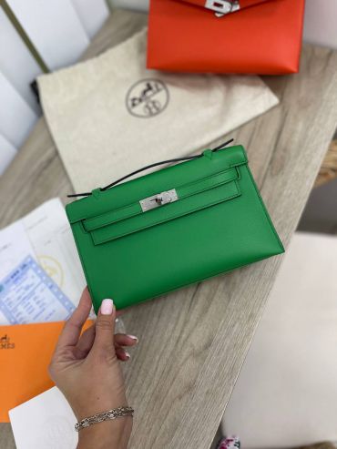 Сумка женская Kelly Pochette PHW, Swift Hermes LUX-74959