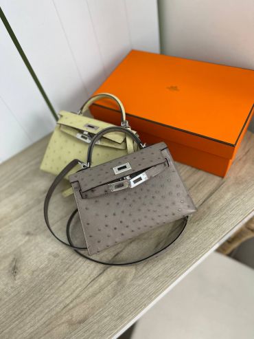 Сумка женская Kelly mini Ostrich Hermes LUX-82158