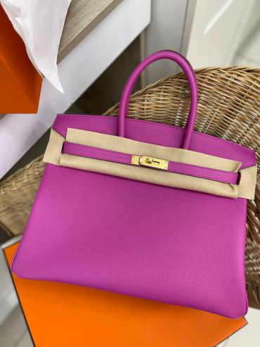 Сумка женская  Birkin, 35 GHW Magnolia color Hermes LUX-84229