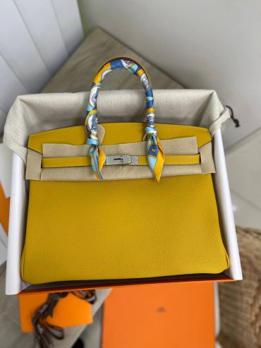 Сумка женская Birkin, 35 PHW Jaune Ambre color Hermes LUX-84237