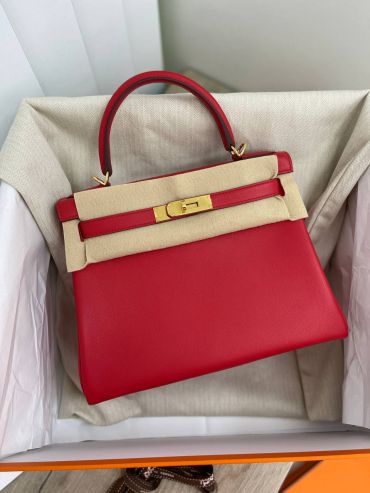 Сумка женская Kelly, 28, GHW  swift leather Hermes LUX-84463