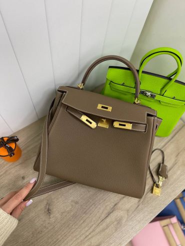 Сумка женская Kelly, 28, Togo, GHW Etoupe color Hermes LUX-84784