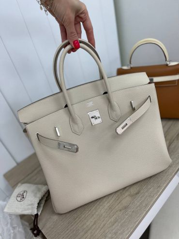 Сумка женская  Birkin, 25, PHW Hermes LUX-85678