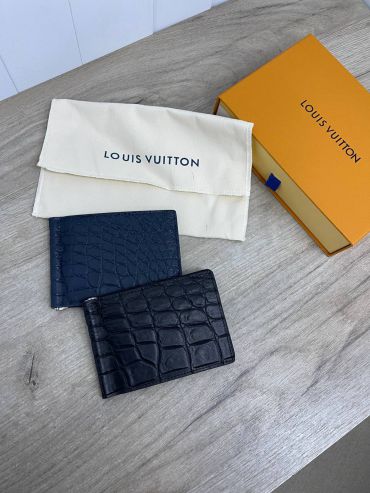 Зажим для денег из натуральной кожи крокодила  Louis Vuitton LUX-80379