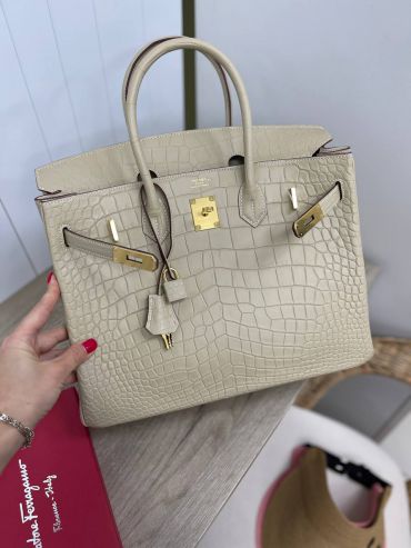 Сумка женская BIRKIN Croc 35см Hermes LUX-91075