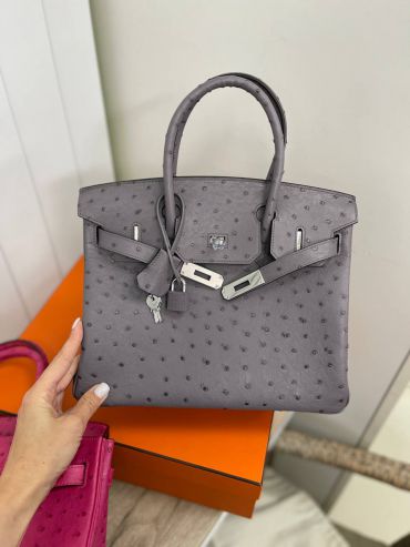 Сумка женская Birkin , 30 cm Ostrich GHW Hermes LUX-92590