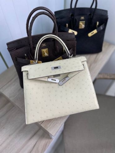  Cумка женская Kelly , 28 cm Ostrich PHW Hermes LUX-93727