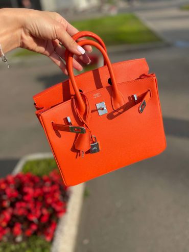  Сумка женская  Birkin, 25 cm Madame Leather Hermes LUX-93915