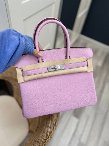 Сумка женская  Birkin 30 cm   Rose Dragee color Hermes LUX-95795