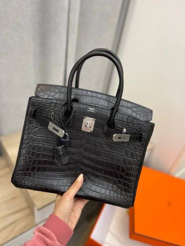 Сумка женская Birkin, 30 cm, PHW MATTE NILOTICUS Hermes LUX-97196