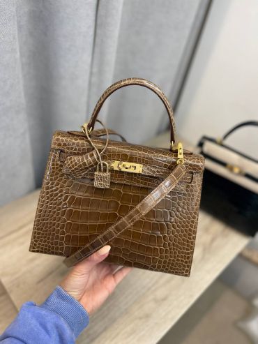 Сумка женская Kelly, 25 cm, GHW Crocodile Niloticus Lisse Hermes LUX-97197