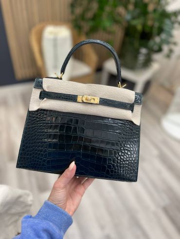 Сумка женская Kelly, 25 cm, GHW Crocodile Niloticus Lisse Hermes LUX-97198