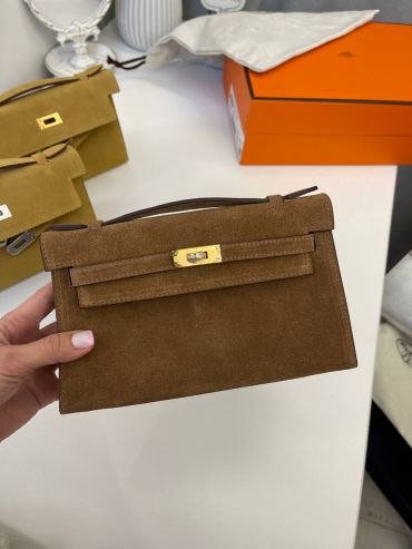 Сумка женская  Kelly Pochette, GHW Hermes LUX-106924