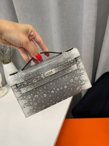 Сумка женская Pochette,  Lezard Natura Hermes LUX-108234