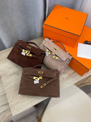 Сумка женская  Kelly Pochette, GHW Hermes LUX-108387