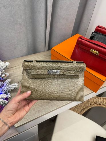 Сумка женская Pochette,  Lezard Natura Hermes LUX-113634