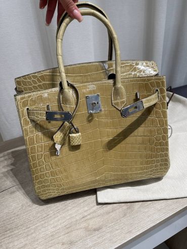 Сумка женская  Birkin, 30 PHW NILOTICUS Hermes LUX-123059