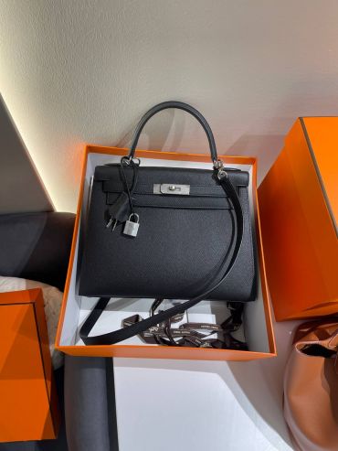 Сумка женская  Kelly, 28, PHW Epsom leather  Hermes LUX-123181