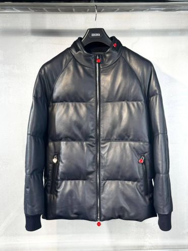 Кожаная куртка Kiton LUX-129828