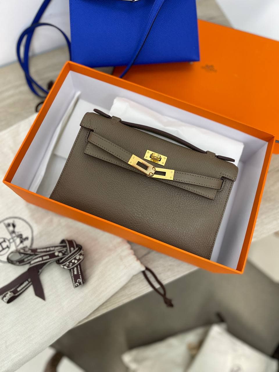 Сумка женская Kelly Pochette Hermes LUX-57791 фото Сумка женская Kelly Pochette Hermes Артикул LUX-57791