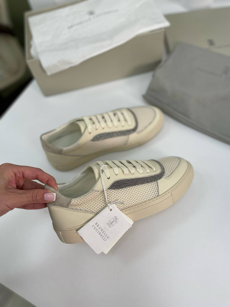 Кеды женские Brunello Cucinelli LUX-66423 фото Кеды женские Brunello Cucinelli Артикул LUX-66423