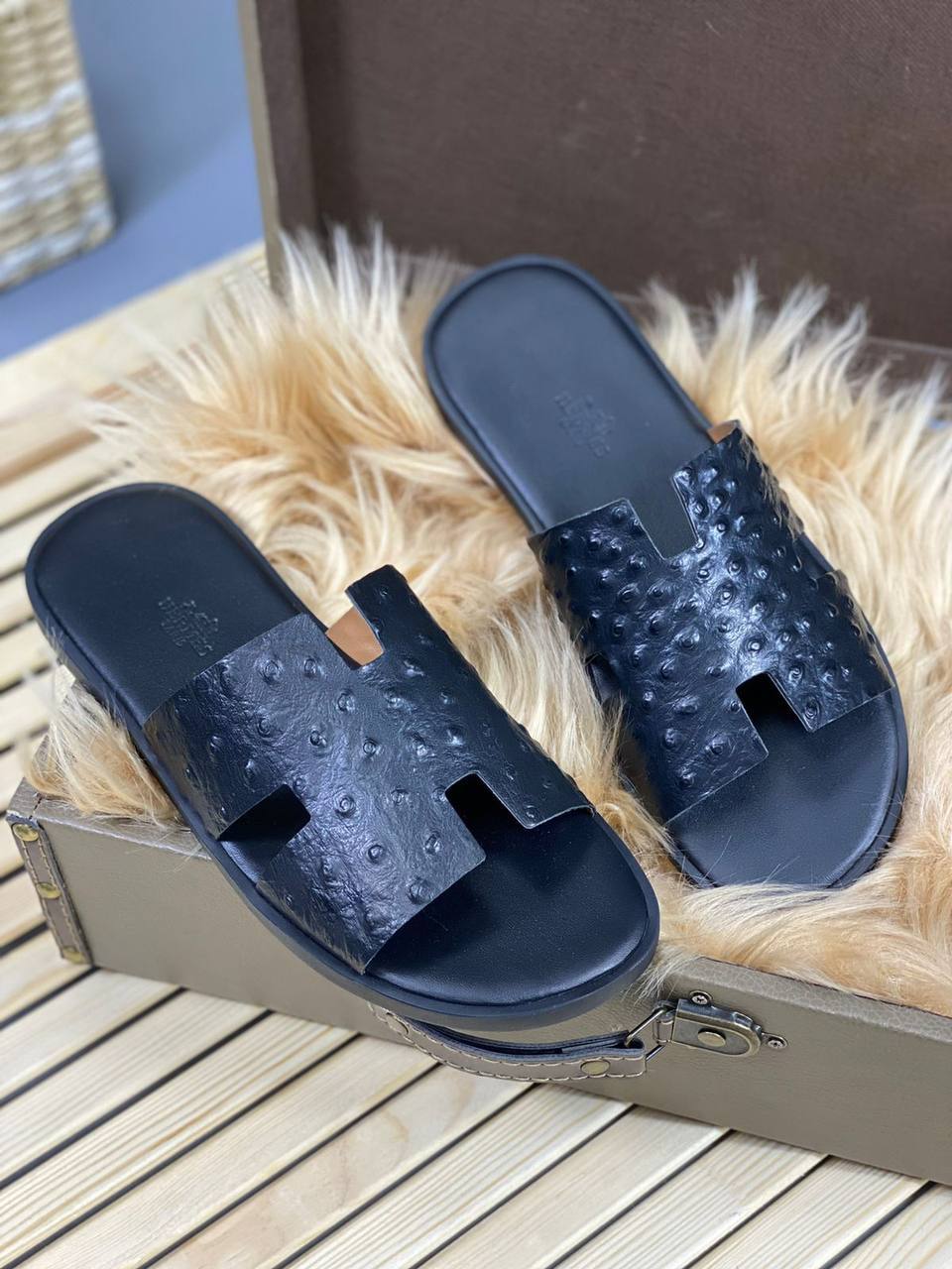 Шлёпанцы Hermes LUX-68385 фото Шлёпанцы Hermes Артикул LUX-68385