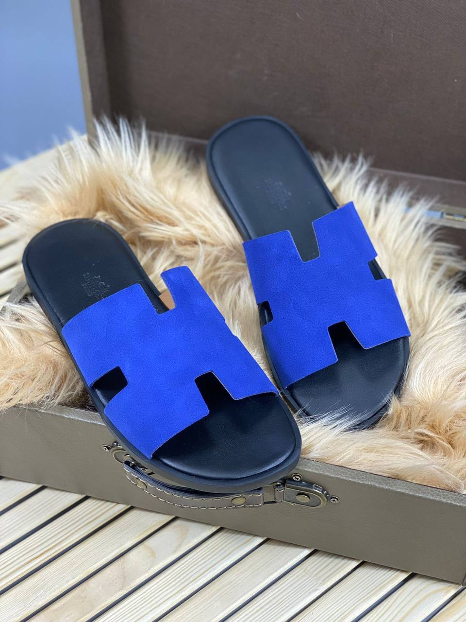 Шлёпанцы Hermes LUX-68387 фото Шлёпанцы Hermes Артикул LUX-68387