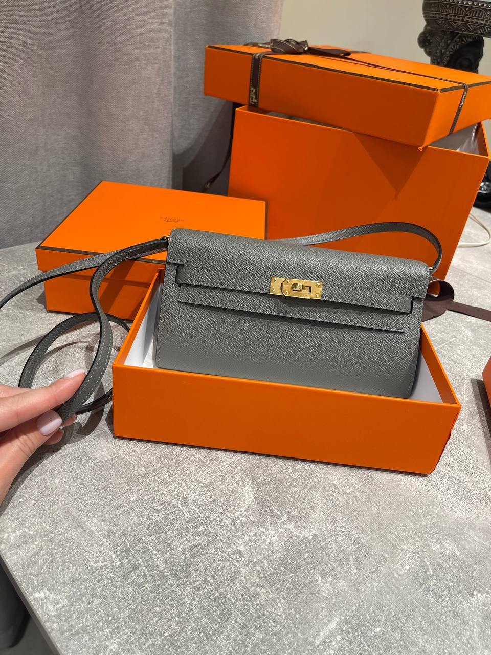 Сумка женская Kelly Classique To Go wallet Hermes LUX-129787 фото Сумка женская Kelly Classique To Go wallet Hermes Артикул LUX-129787