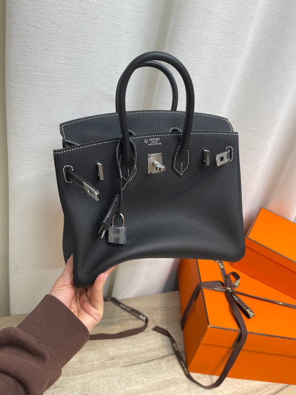 Сумка женская Birkin , 25, Togo, PHW Hermes LUX-130497 фото Сумка женская Birkin , 25, Togo, PHW Hermes Артикул LUX-130497